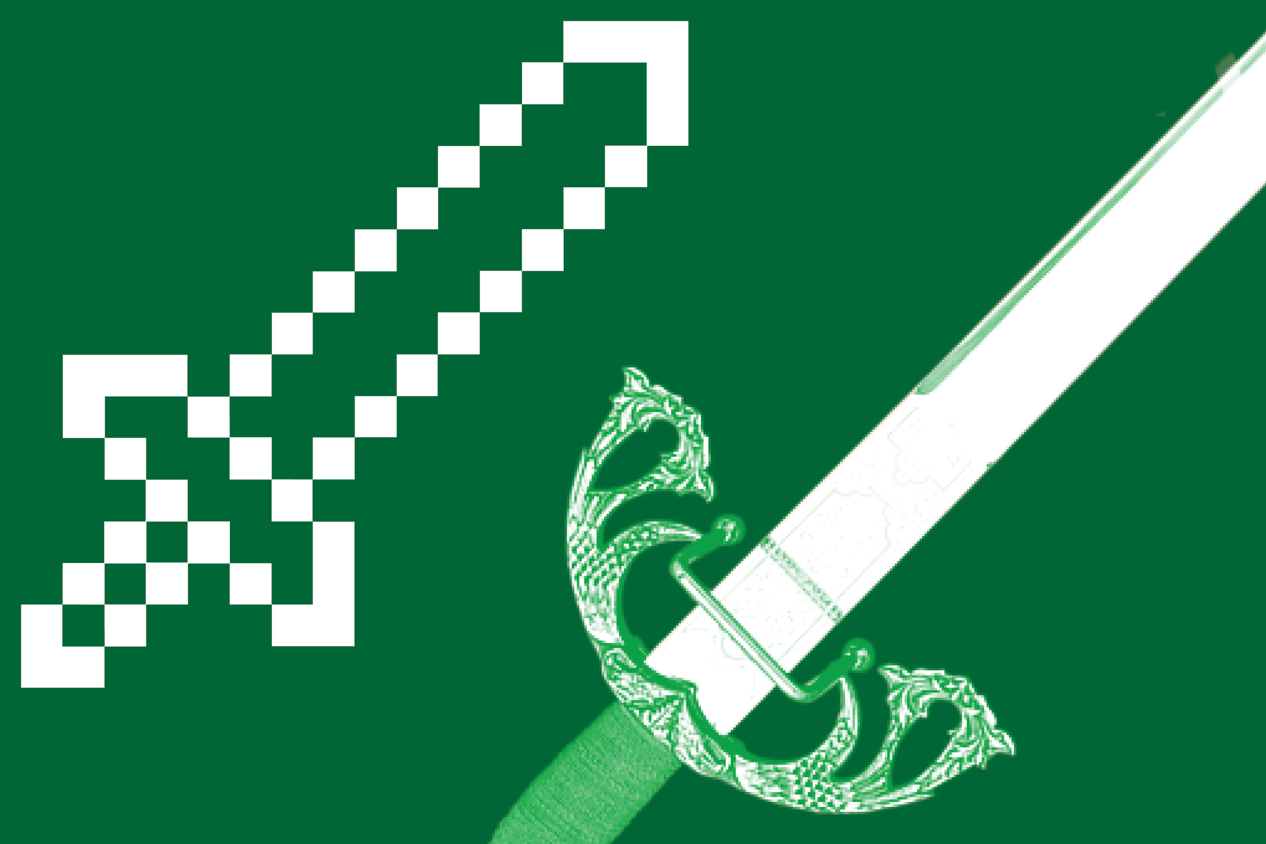 digital and realistic sword graphic
