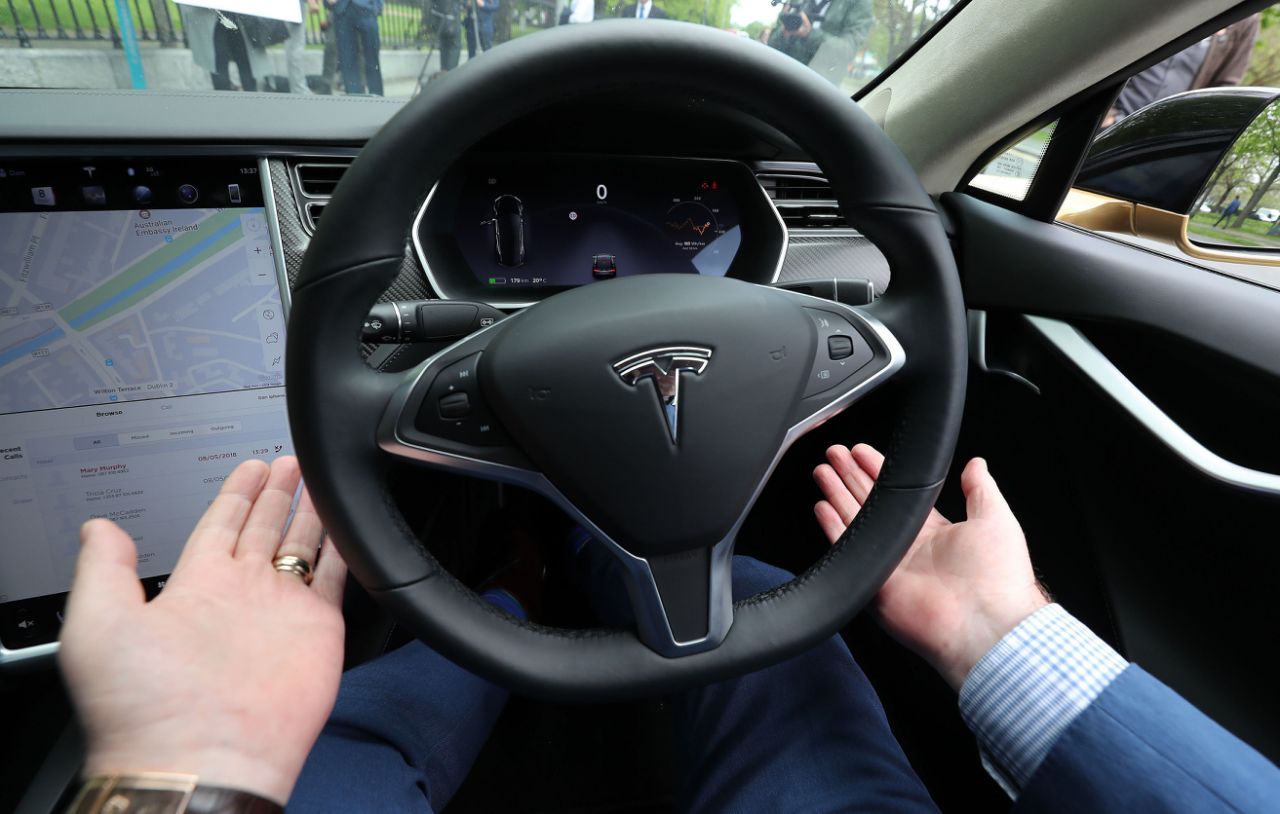 inside of a Tesla