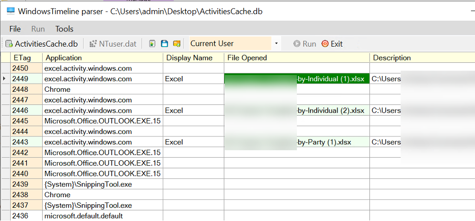 WindowsTimeline.exe View