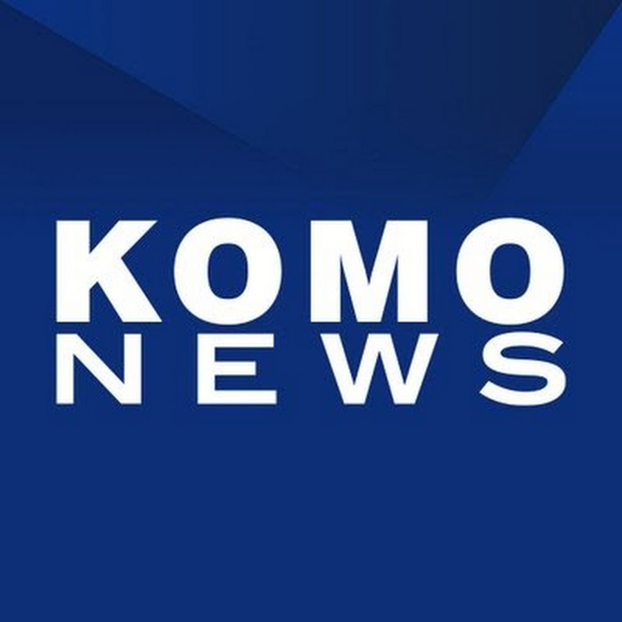 blue background with white letters that read Komo News