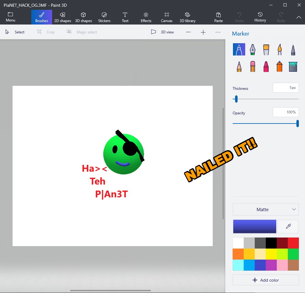 How to Use Stickers and Text in Paint 3D